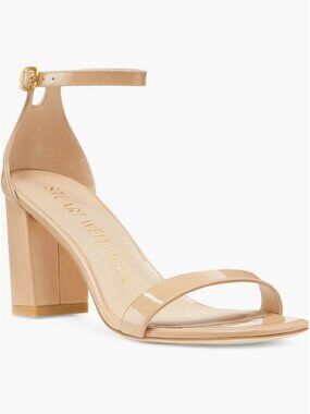 Stuart Weitzman Nudistcurve  Block Heeled Sandal Nude
